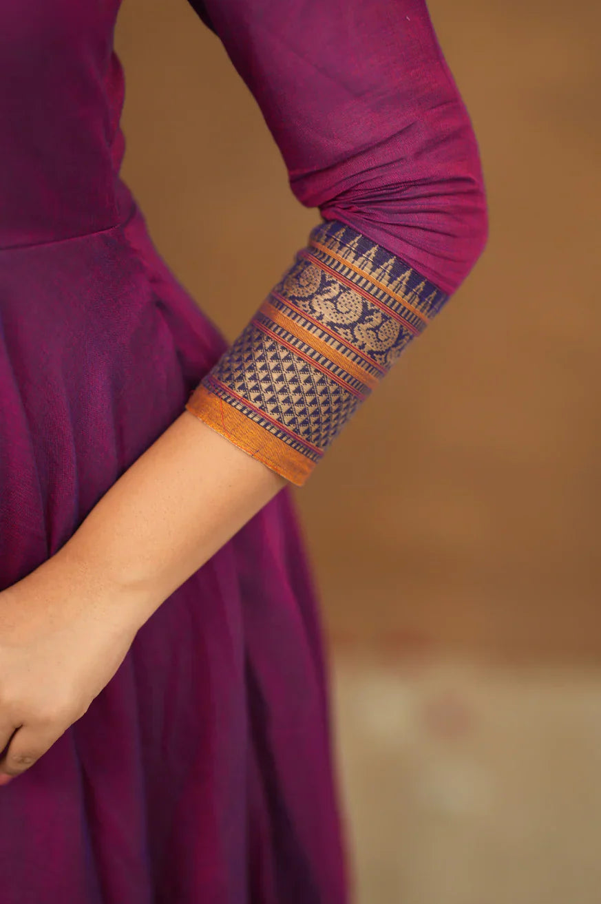 Mehana collection Pure cotton temple Anarkali